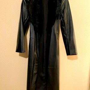 Faux black leather jacket